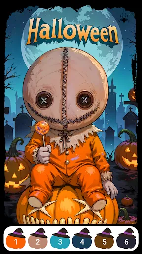 Gameplay screenshot 1 from Halloween Color by Numbers - Board game