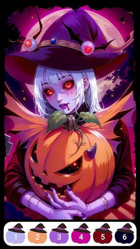 Gameplay screenshot 3 from Halloween Color by Numbers - Board game